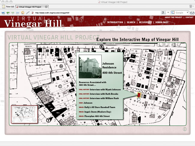 Vinegar Hill History Player Map